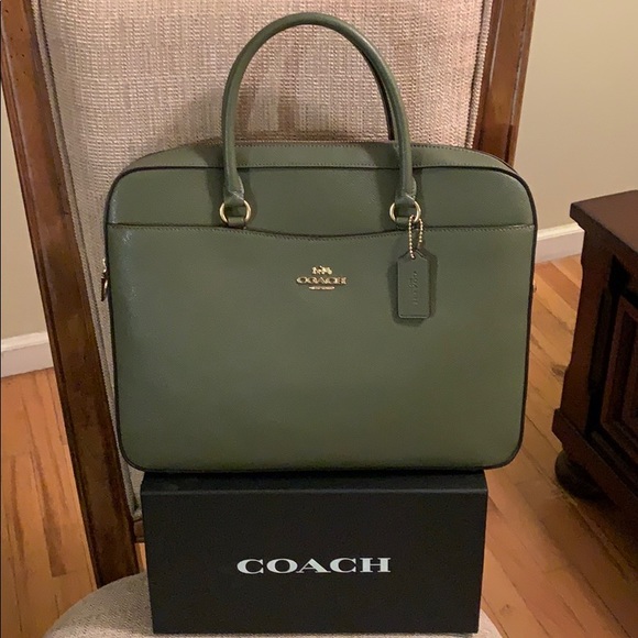 Coach Laptop Bag Briefcase Crossbody - Picture 1 of 8